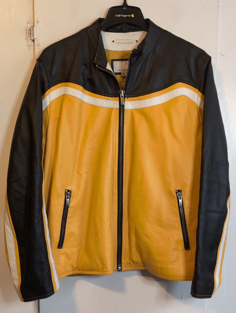 Wilsons Leather M. Julian Yellow Leather Jacket mens XL